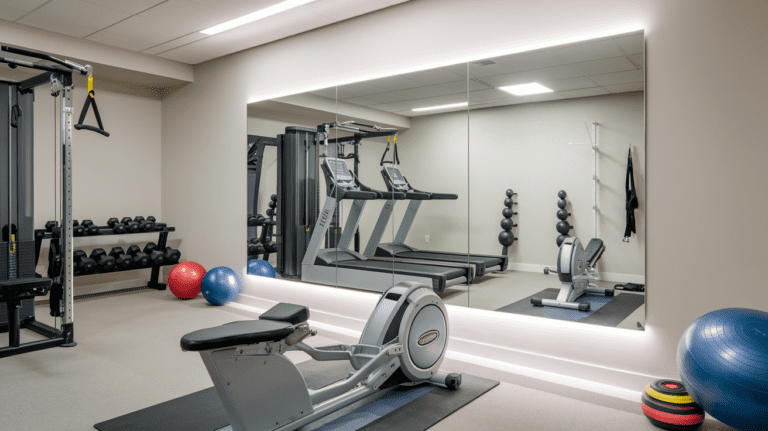 personal home gym mirror 6 ft x 8ft
